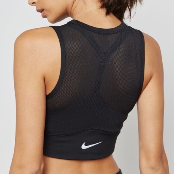 Nike Tops - Nike Women’s Black Mesh Crop Top
